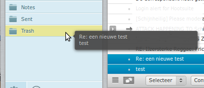 U kunt meerdere mails tegelijk verslepen naar een andere map